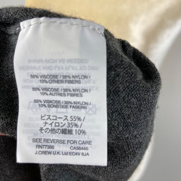 Madewell Shirt Sweater Grey Long Sleeves Knotted Front Tie Medium - Picture 4 of 6